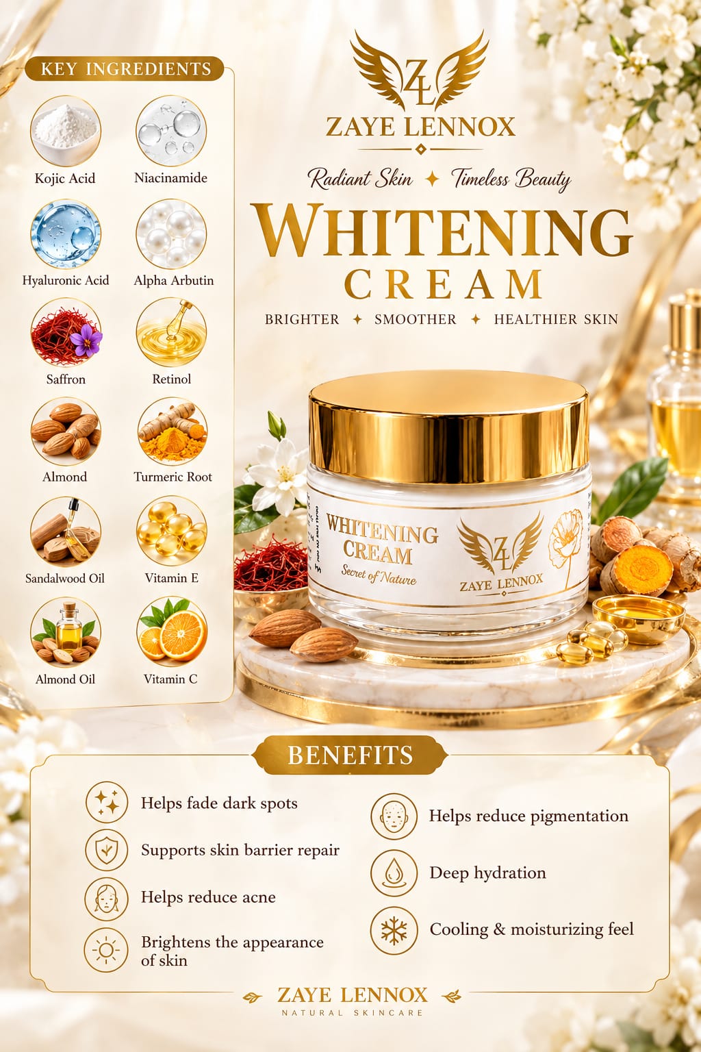 NIACINAMIDE & KOJIC WHITENING CREAM