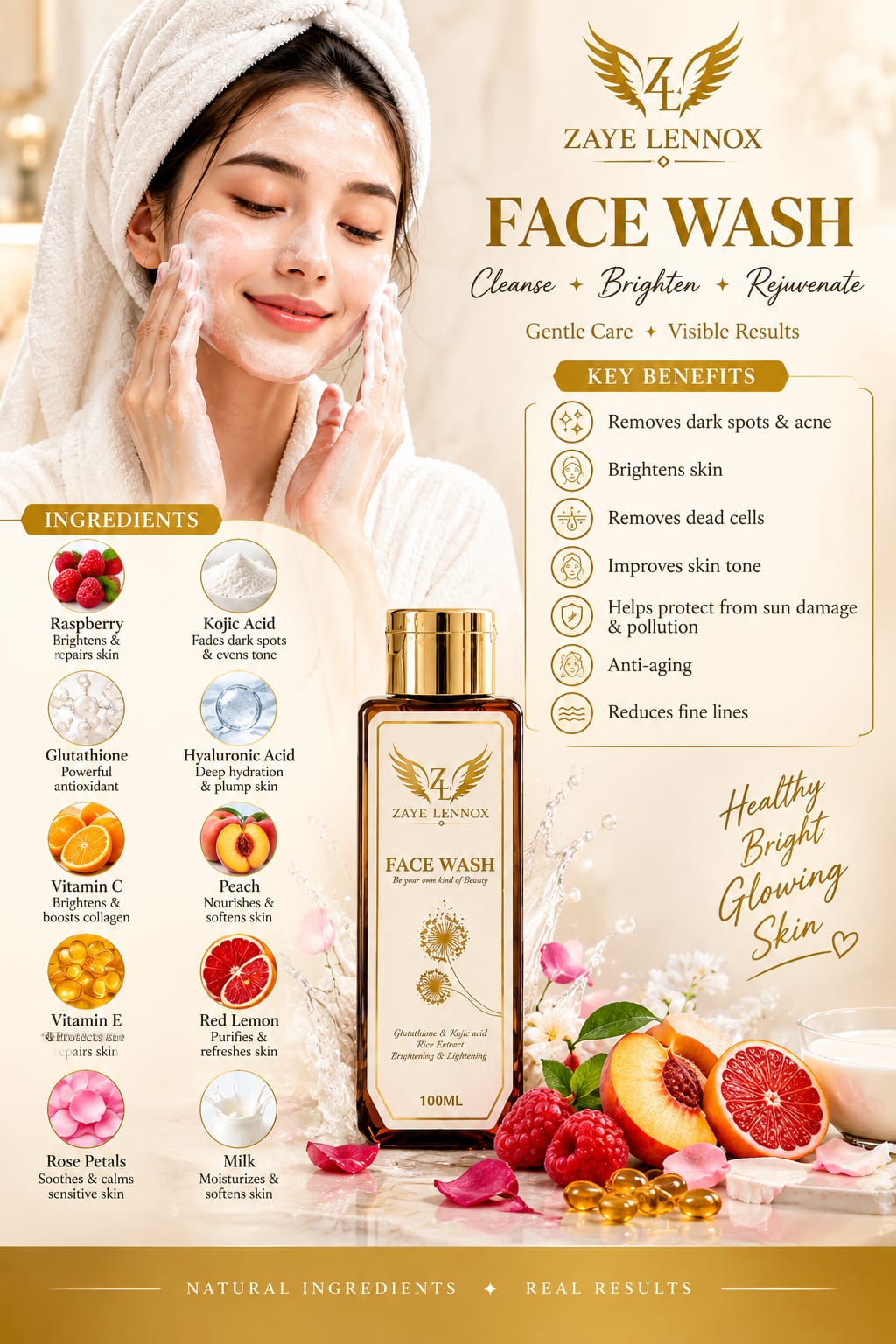 HAYA-KOJIC-GLUTA FACE WASH